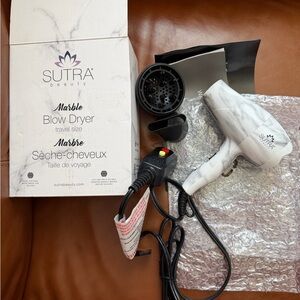 Sutra Beauty Marble Travel mini hair Blow Dryer - White Marble